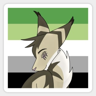 Aromantic Pride Longtail Sticker